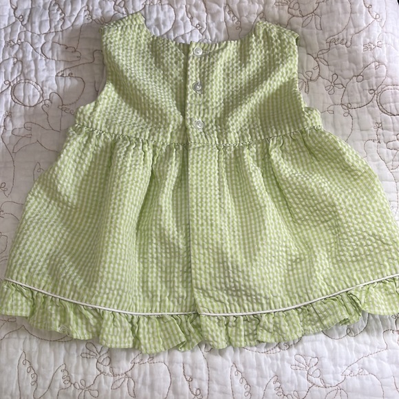 BOUTIQUE PETIT AMI 6 MONTHS SMOCKED EMBROIDERED NOAH'S ARK DRESS SET - Picture 5 of 7